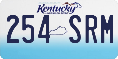 KY license plate 254SRM