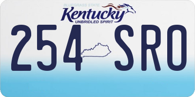 KY license plate 254SRO