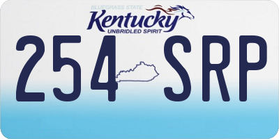 KY license plate 254SRP