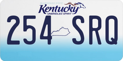 KY license plate 254SRQ