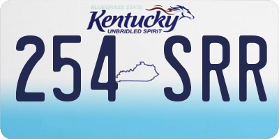 KY license plate 254SRR