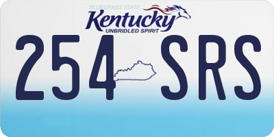 KY license plate 254SRS