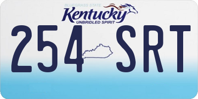 KY license plate 254SRT