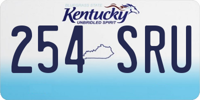 KY license plate 254SRU