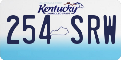 KY license plate 254SRW