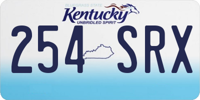KY license plate 254SRX