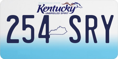 KY license plate 254SRY