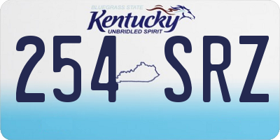 KY license plate 254SRZ