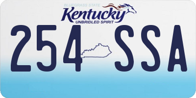 KY license plate 254SSA