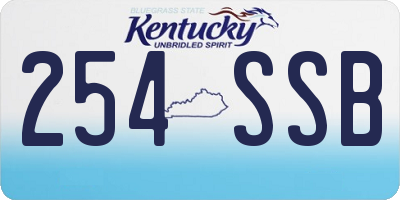 KY license plate 254SSB