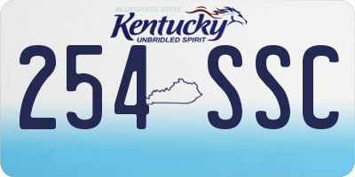 KY license plate 254SSC