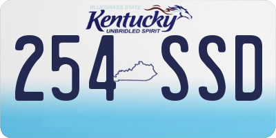 KY license plate 254SSD