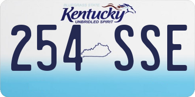 KY license plate 254SSE