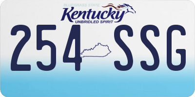 KY license plate 254SSG