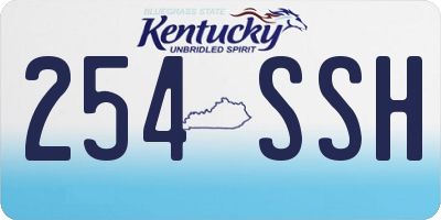 KY license plate 254SSH
