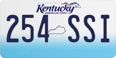 KY license plate 254SSI
