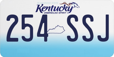 KY license plate 254SSJ