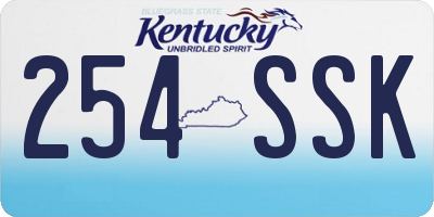 KY license plate 254SSK