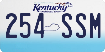 KY license plate 254SSM