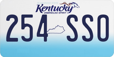 KY license plate 254SSO