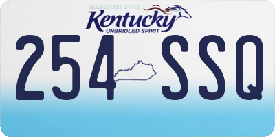 KY license plate 254SSQ