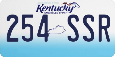 KY license plate 254SSR