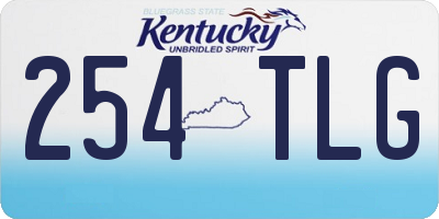 KY license plate 254TLG