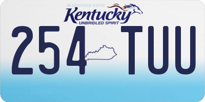 KY license plate 254TUU