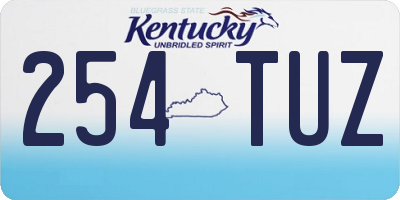 KY license plate 254TUZ