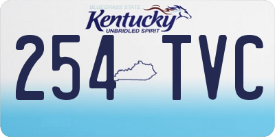 KY license plate 254TVC