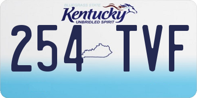 KY license plate 254TVF