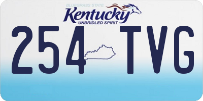 KY license plate 254TVG
