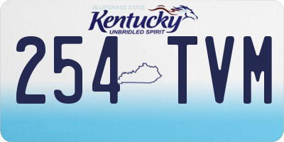 KY license plate 254TVM