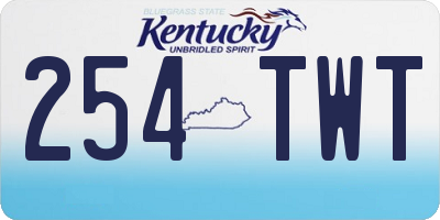 KY license plate 254TWT