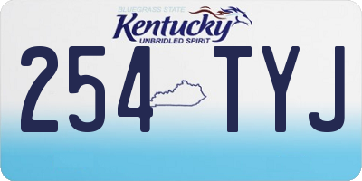 KY license plate 254TYJ