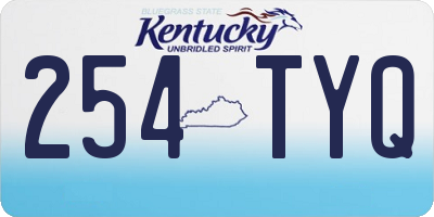 KY license plate 254TYQ