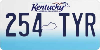KY license plate 254TYR