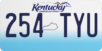 KY license plate 254TYU