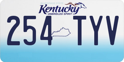 KY license plate 254TYV