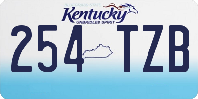 KY license plate 254TZB