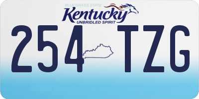 KY license plate 254TZG