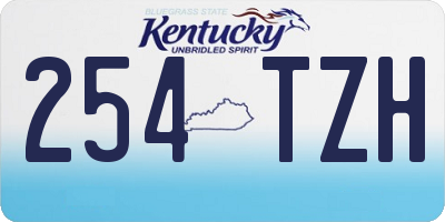 KY license plate 254TZH