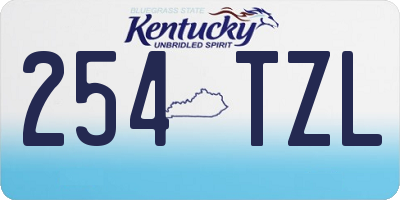 KY license plate 254TZL