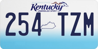 KY license plate 254TZM