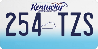 KY license plate 254TZS