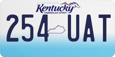 KY license plate 254UAT