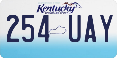 KY license plate 254UAY