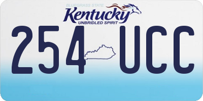 KY license plate 254UCC