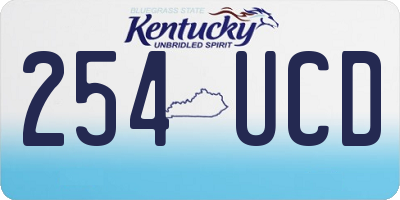 KY license plate 254UCD