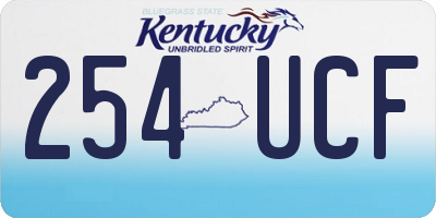 KY license plate 254UCF